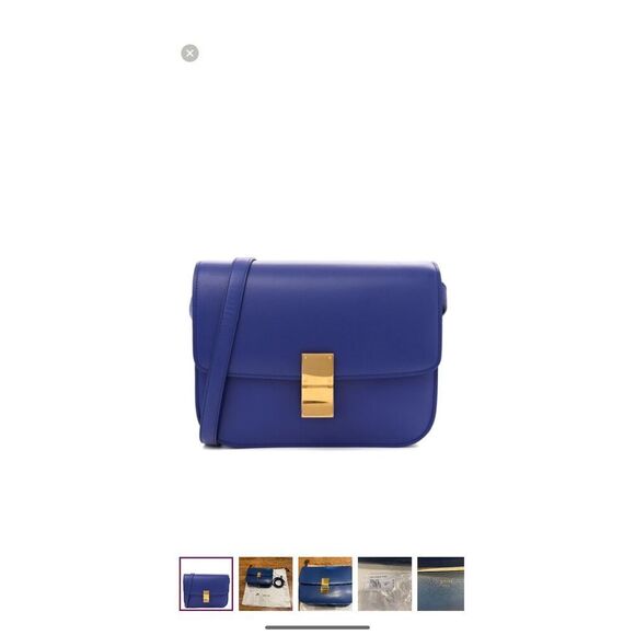 Celine Classic Box Shoulder Bag Blue Phoebe Philo Era Crossbody 2015 - Picture 1 of 9